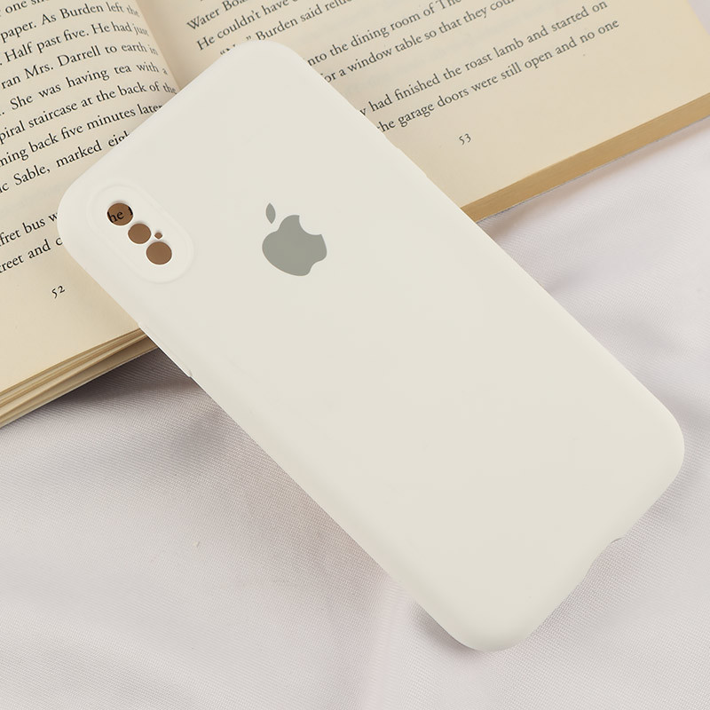 قاب سیلیکونی اصلی زیربسته آیفون iPhone X / XS محافظ لنزدار