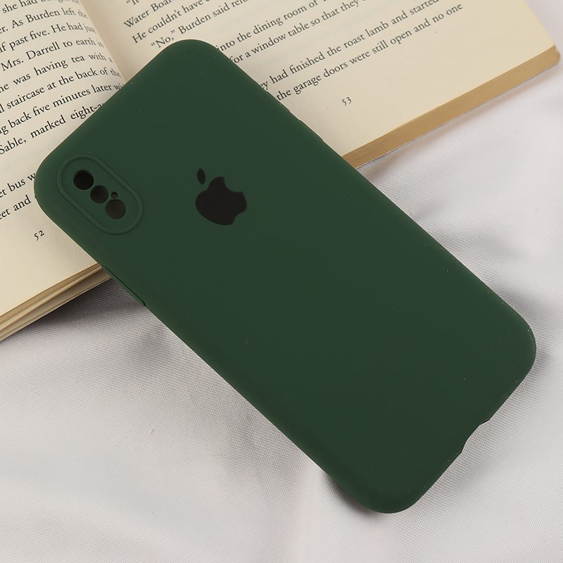 قاب سیلیکونی اصلی زیربسته آیفون iPhone X / XS محافظ لنزدار