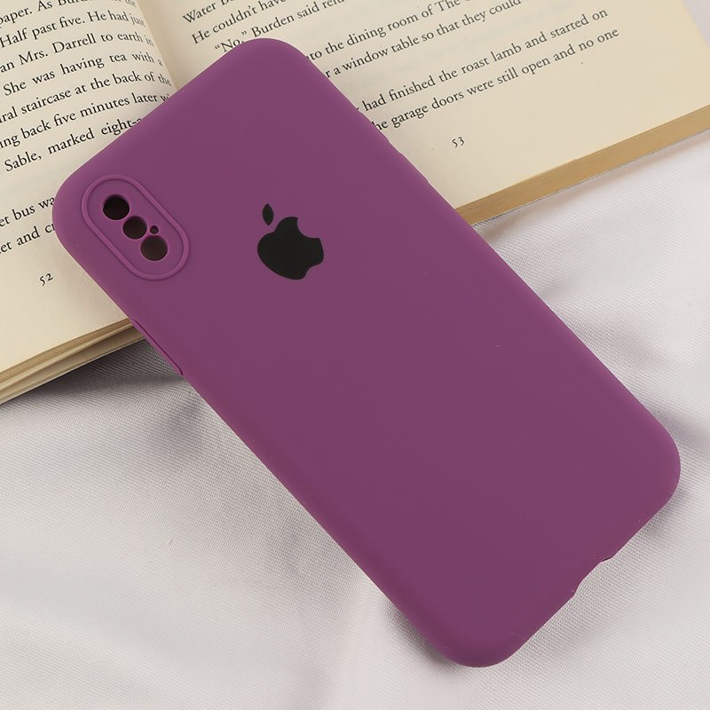 قاب سیلیکونی اصلی زیربسته آیفون iPhone X / XS محافظ لنزدار