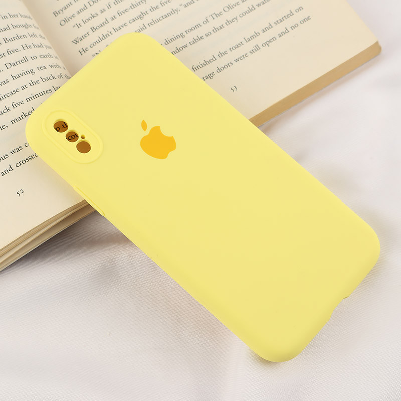 قاب سیلیکونی اصلی زیربسته آیفون iPhone X / XS محافظ لنزدار