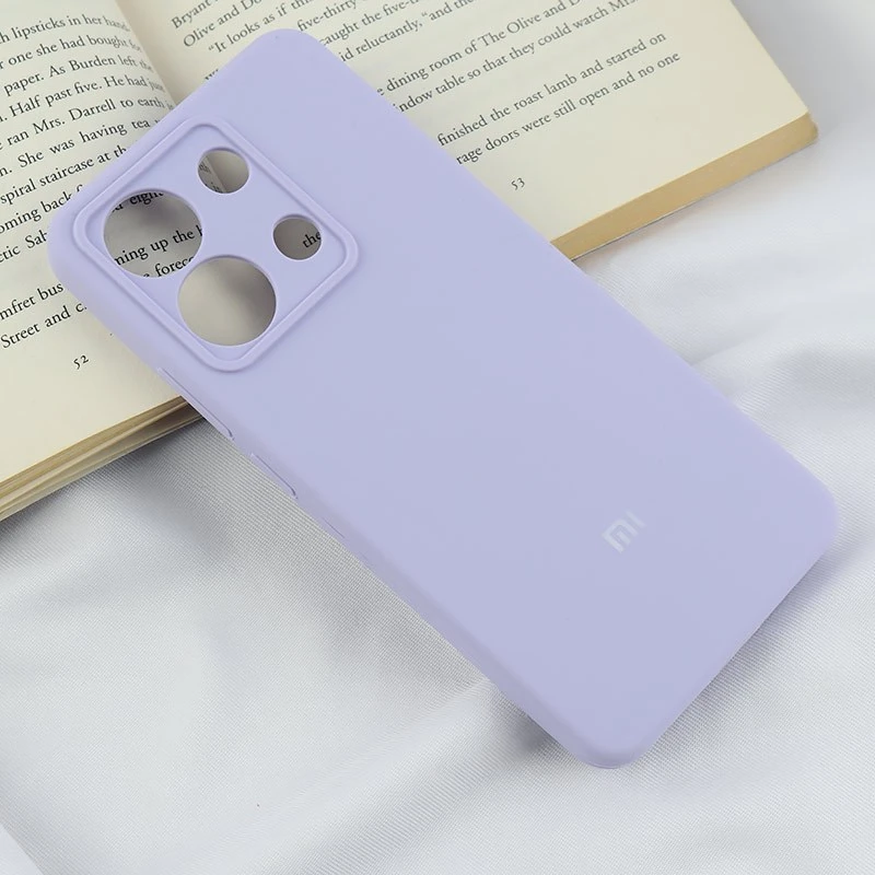 قاب سیلیکونی اصلی زیربسته شیائومی Redmi Note 13 4G محافظ لنزدار