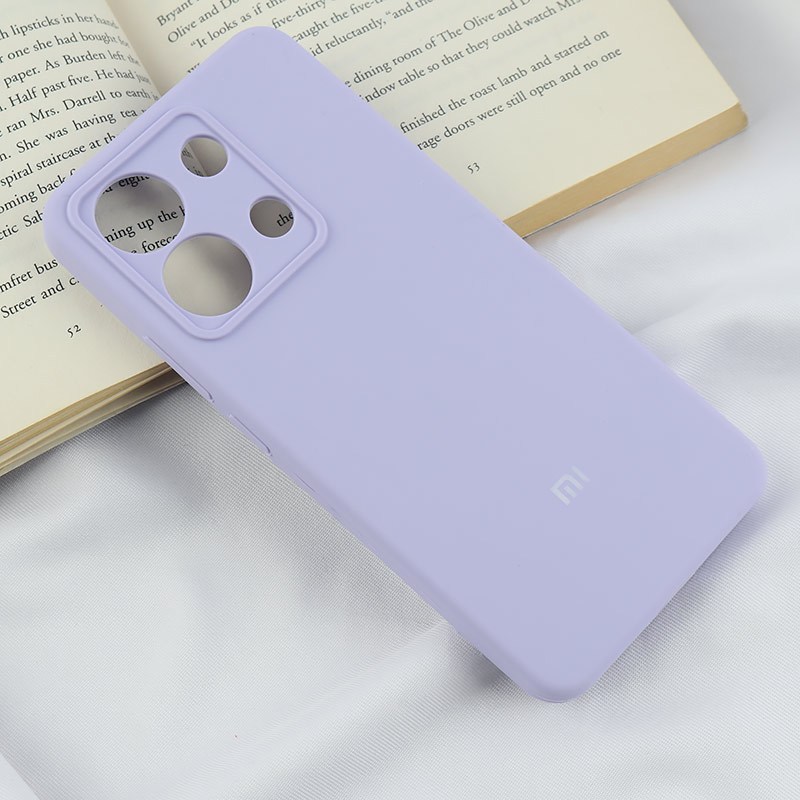 قاب سیلیکونی اصلی زیربسته شیائومی Redmi Note 13 4G محافظ لنزدار