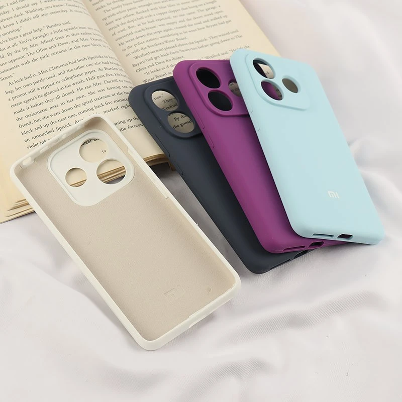 قاب سیلیکونی اصلی زیربسته شیائومی Redmi Note 14 5G محافظ لنزدار