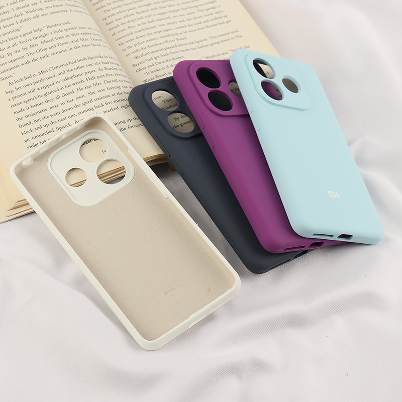 قاب سیلیکونی اصلی زیربسته شیائومی Redmi Note 14 5G محافظ لنزدار