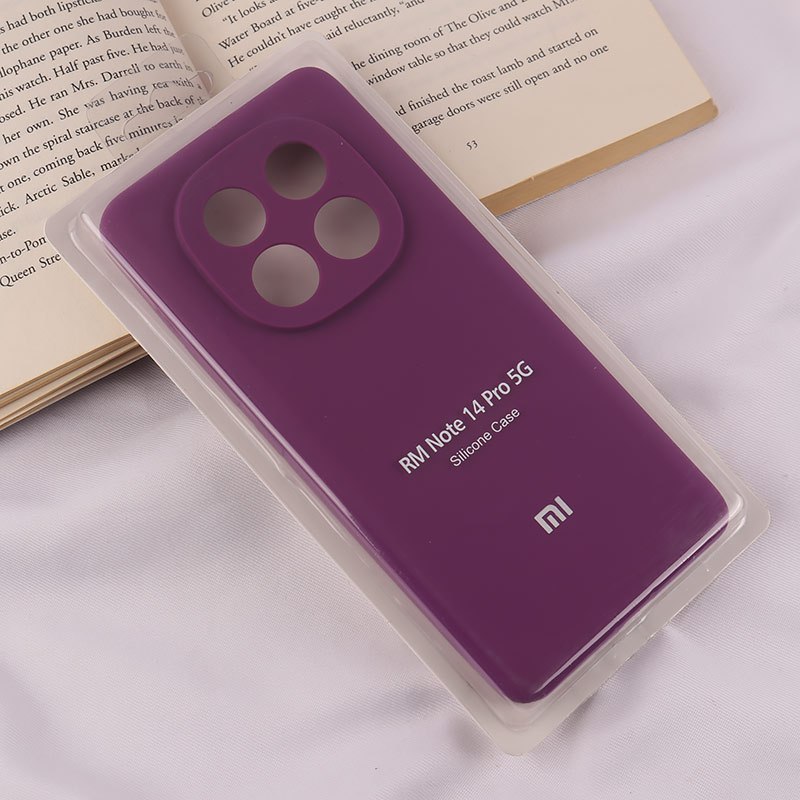 قاب سیلیکونی اصلی زیربسته شیائومی Redmi Note 14 Pro 5G محافظ لنزدار