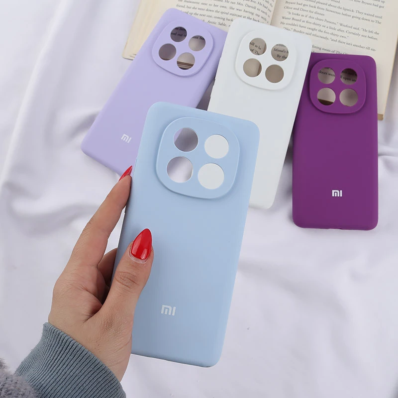 قاب سیلیکونی اصلی زیربسته شیائومی Redmi Note 14 Pro 5G محافظ لنزدار