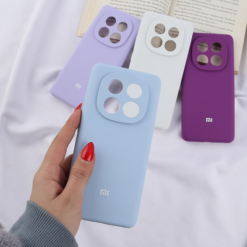 قاب سیلیکونی اصلی زیربسته شیائومی Redmi Note 14 Pro 5G محافظ لنزدار