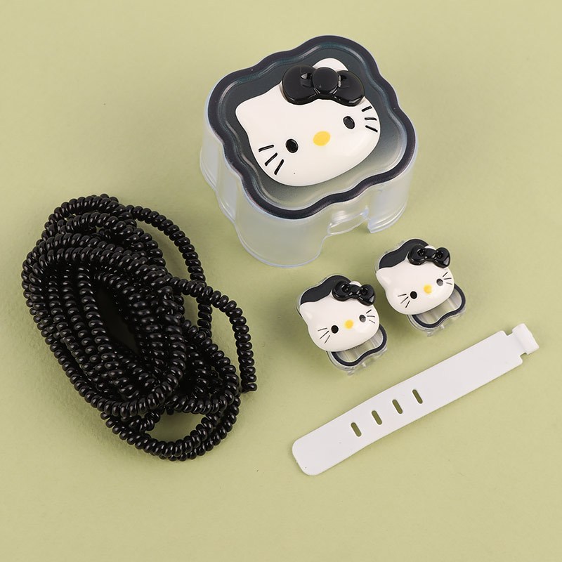 ست محافظ کابل و کلگی شارژر آیفون طرح Kitty