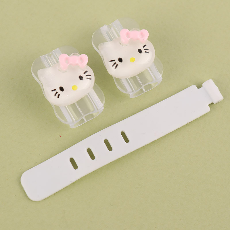 ست محافظ کابل و کلگی شارژر آیفون طرح Kitty پاپیونی