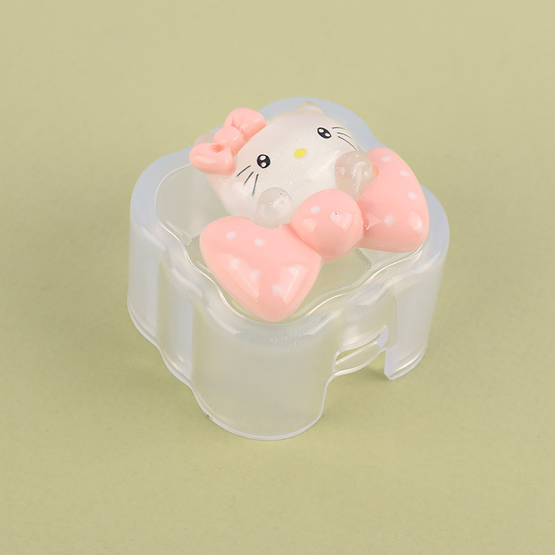 ست محافظ کابل و کلگی شارژر آیفون طرح Kitty پاپیونی