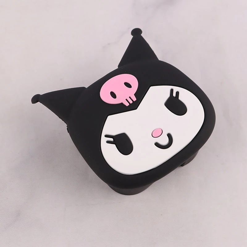 ست محافظ کابل و کلگی شارژر سیلیکونی آیفون طرح Kuromi