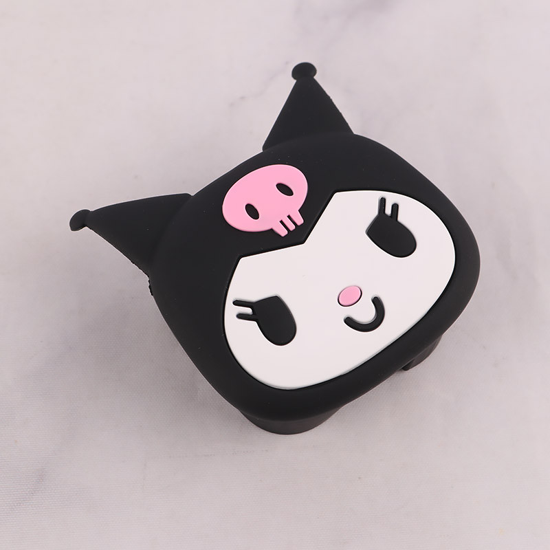 ست محافظ کابل و کلگی شارژر سیلیکونی آیفون طرح Kuromi
