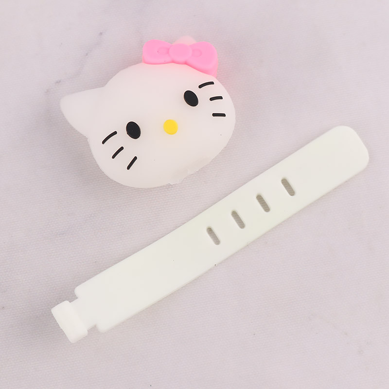 ست محافظ کابل و کلگی شارژر سیلیکونی آیفون طرح Kitty