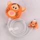 ست محافظ کابل و کلگی شارژر سیلیکونی آیفون طرح Tigger