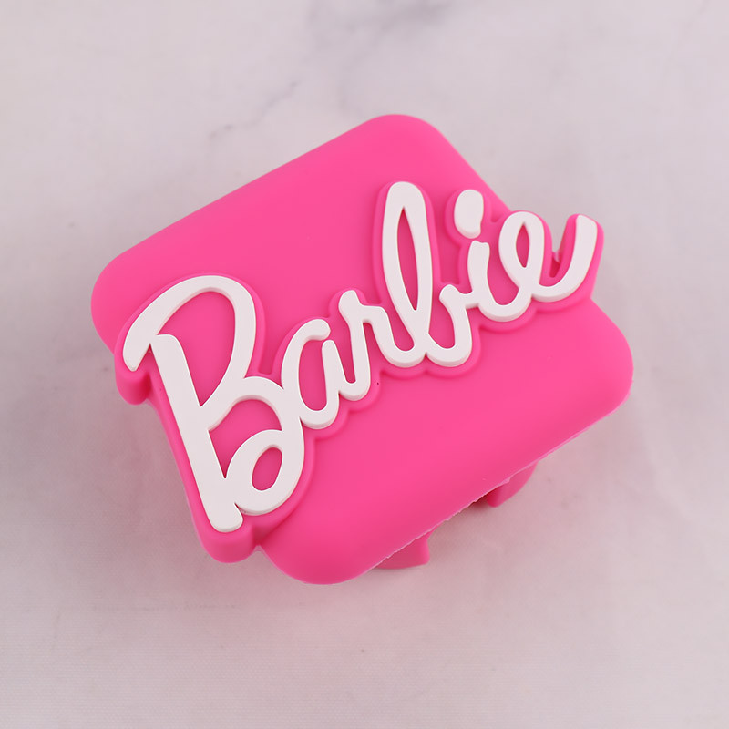 ست محافظ کابل و کلگی شارژر سیلیکونی آیفون طرح Barbie