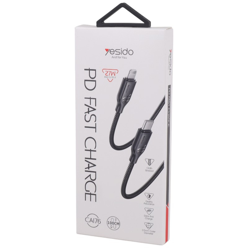 کابل تبدیل فست شارژ Yesido CA176 Type-C To Lightning 27W 1m