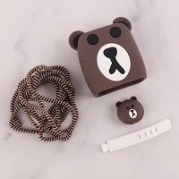 ست محافظ کابل و کلگی شارژر شیائومی 33 وات طرح خرس قهوه ای