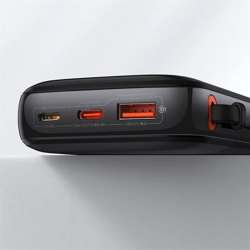 پاور بانک فست شارژ باسئوس Baseus PPQD040101 PD 22.5W ظرفیت 20000 میلی آمپر ساعت
