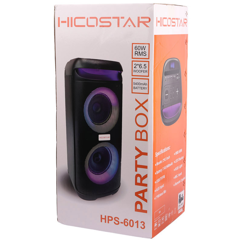 اسپیکر چمدانی بلوتوثی هایکو استار Party Box HPS-6013 + میکروفون و ریموت کنترل