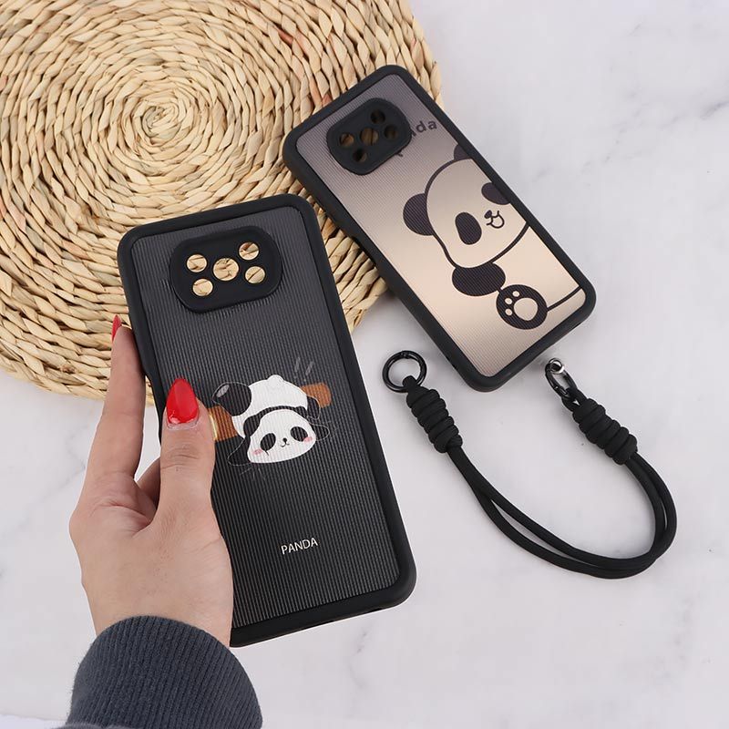 قاب کبریتی سولید شیائومی Poco X3 / X3 NFC / X3 Pro محافظ لنزدار با بند مچی
