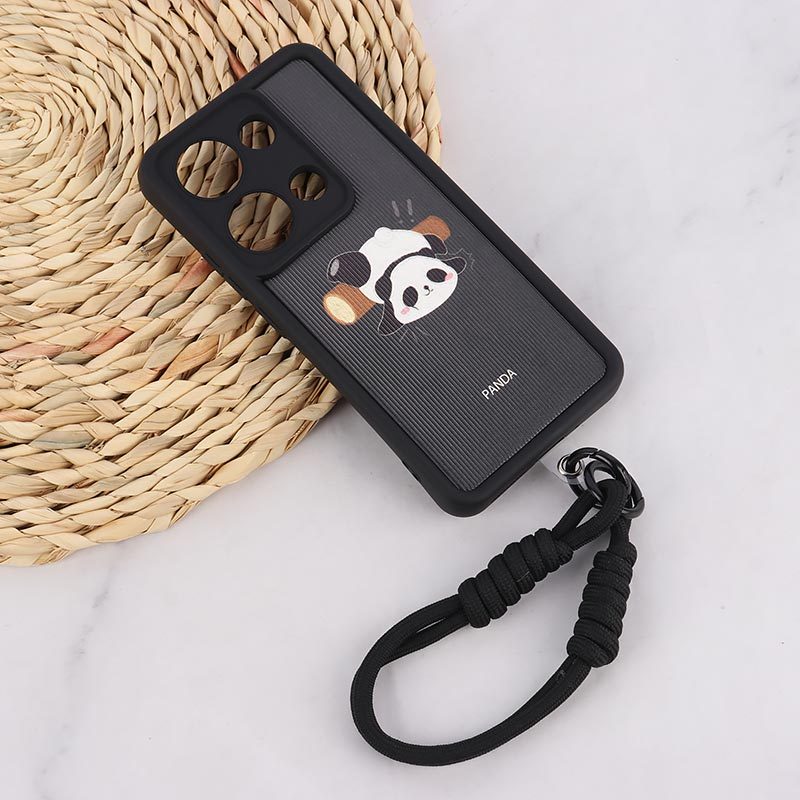 قاب کبریتی سولید شیائومی Redmi Note 13 Pro 4G محافظ لنزدار با بند مچی
