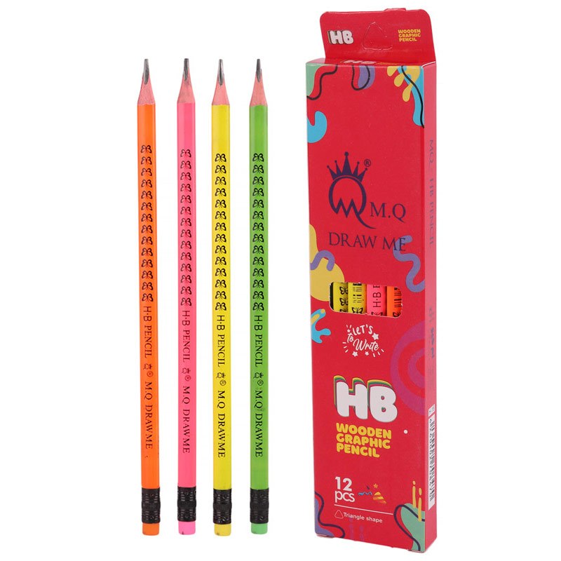 مداد مشکی ام کیو M.Q H-16 بسته 12 عددی