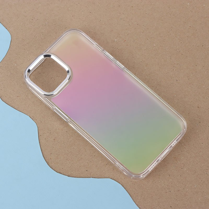 قاب هولوگرامی BIGC آیفون iPhone 13 / 14 پشت مات دور رنگی