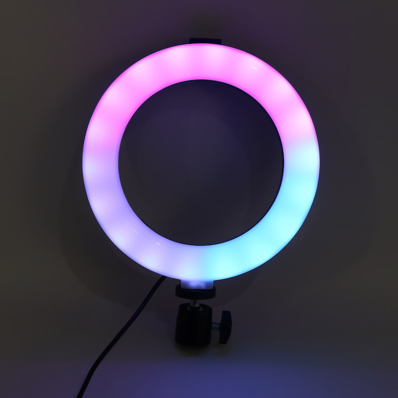 رینگ لایت 6 اینچ RGB LED MJ16