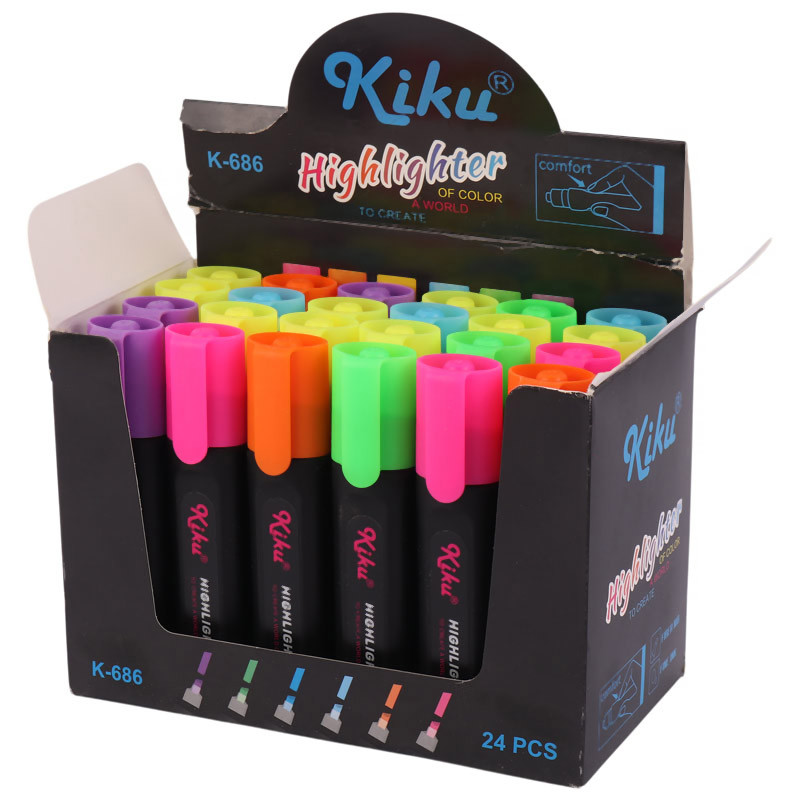 ماژیک هایلایت کیکو KIKU K-686 بسته 24 عددی