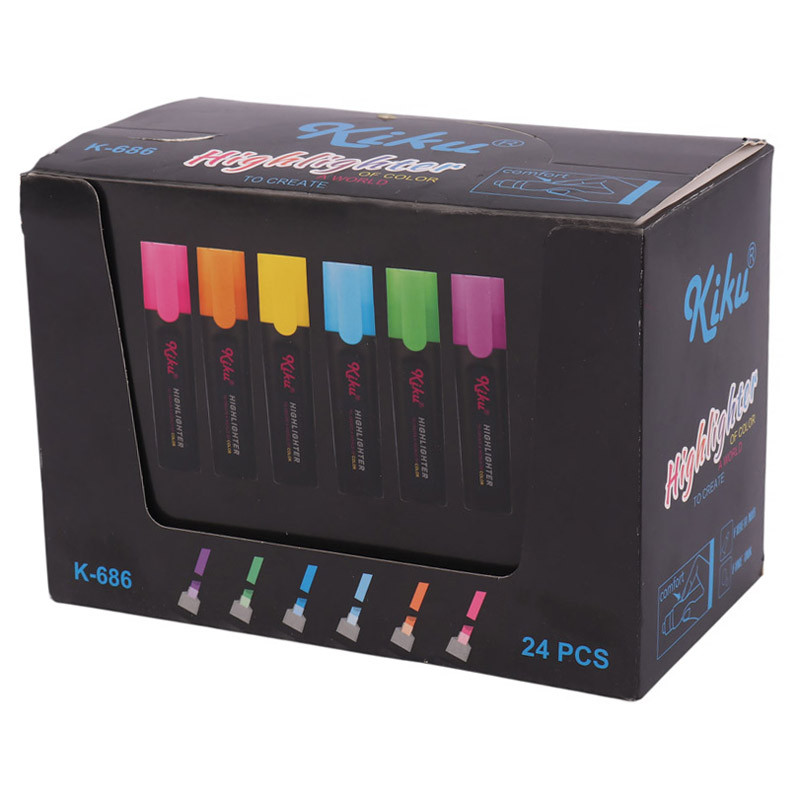 ماژیک هایلایت کیکو KIKU K-686 بسته 24 عددی
