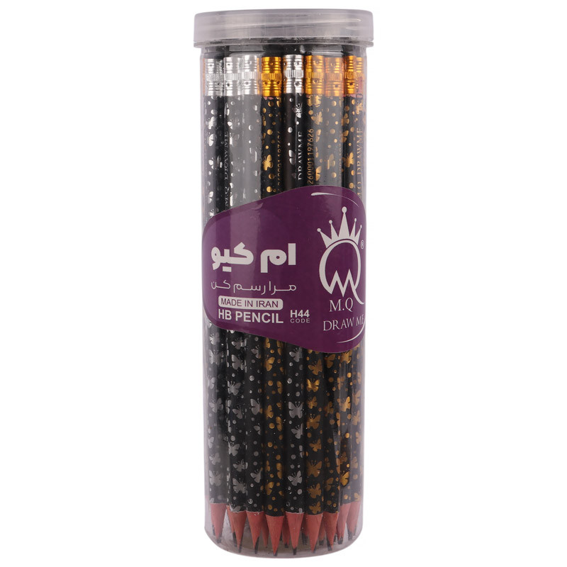 مداد مشکی پاک کن دار ام کیو M.Q H44 بسته 48 عددی