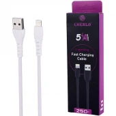 کابل کوتاه آیفونی فست شارژ Cherlo CH-IP-SM10 5A 25cm