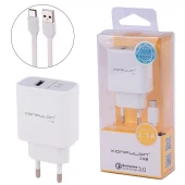 شارژر دیواری 18 وات کانفلون C27 QC3.0 PD 2.4A + کابل تایپ سی