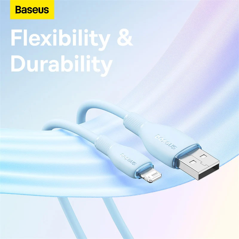 کابل آیفونی فست شارژ Baseus Pudding Series P1035570 2.4A 12W 2m