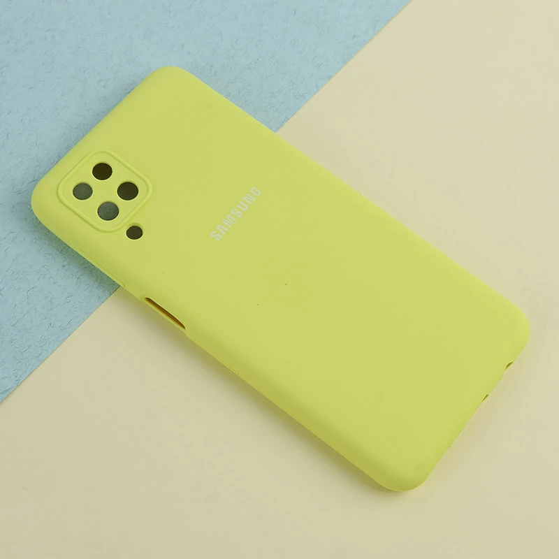 قاب سیلیکونی اصلی زیربسته سامسونگ Galaxy A12 / M12 محافظ لنزدار