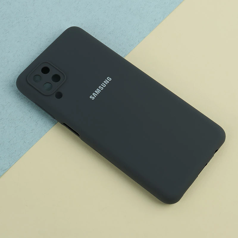 قاب سیلیکونی اصلی زیربسته سامسونگ Galaxy A12 / M12 محافظ لنزدار