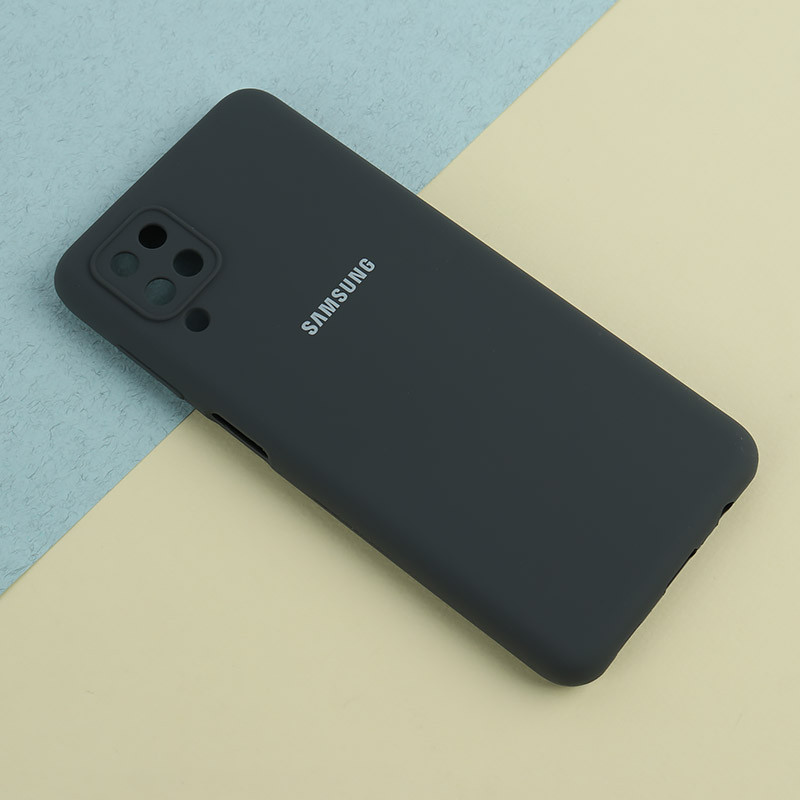 قاب سیلیکونی اصلی زیربسته سامسونگ Galaxy A12 / M12 محافظ لنزدار