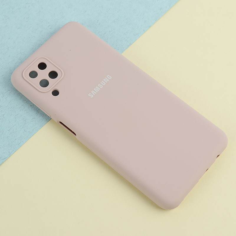 قاب سیلیکونی اصلی زیربسته سامسونگ Galaxy A12 / M12 محافظ لنزدار