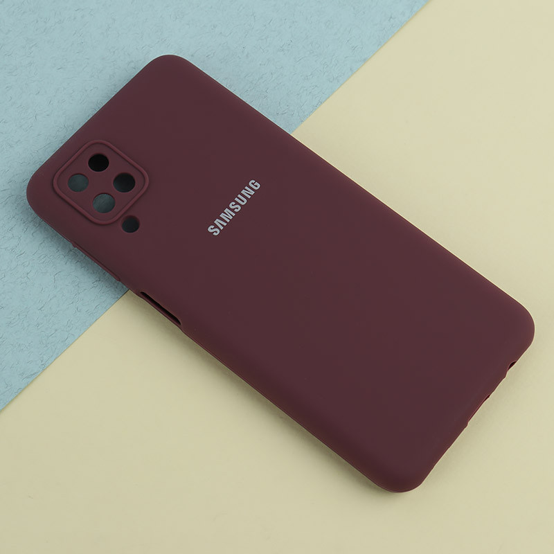 قاب سیلیکونی اصلی زیربسته سامسونگ Galaxy A12 / M12 محافظ لنزدار
