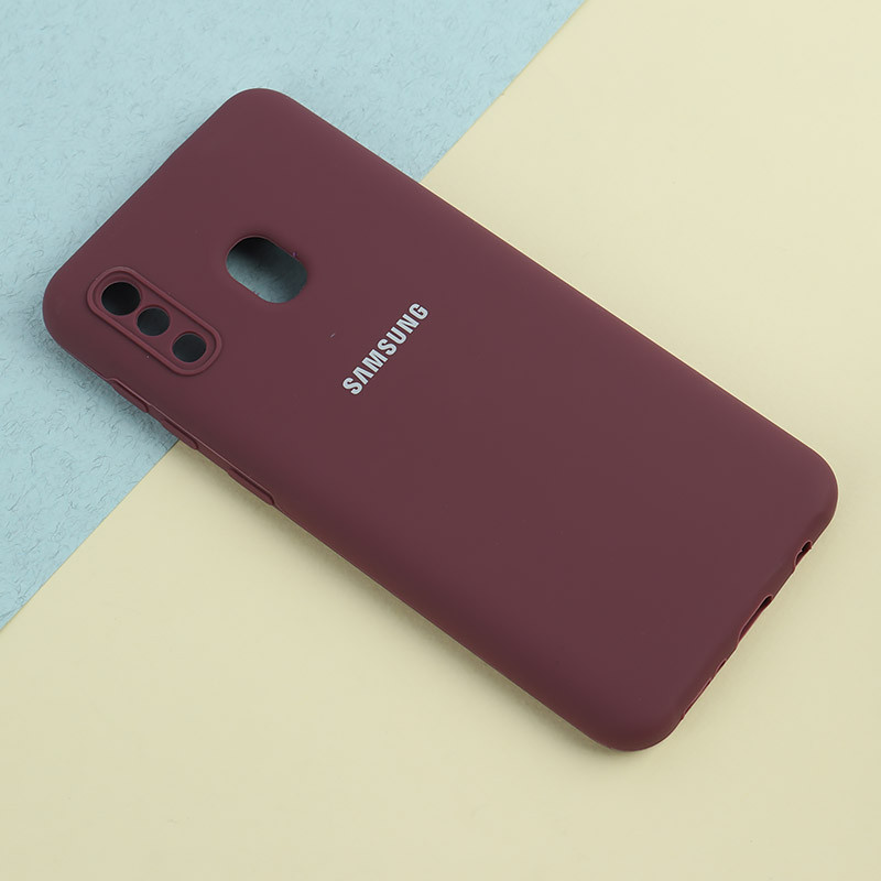 قاب سیلیکونی اصلی زیربسته سامسونگ Galaxy A20 / A30 محافظ لنزدار