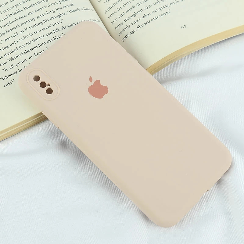 قاب سیلیکونی اصلی زیربسته آیفون iPhone XS Max محافظ لنزدار