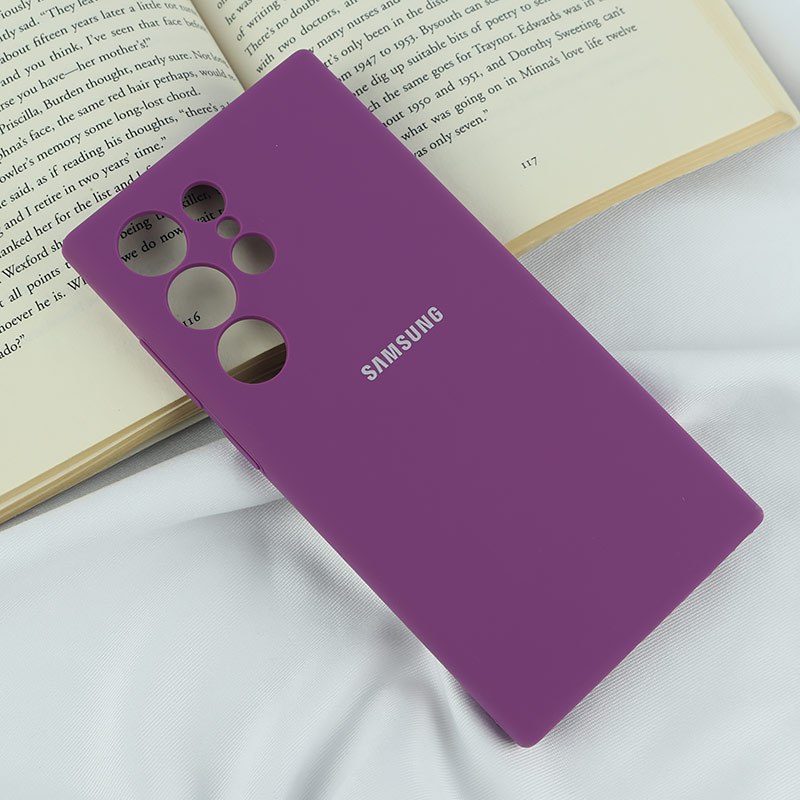 قاب سیلیکونی اصلی زیربسته سامسونگ Galaxy S24 Ultra محافظ لنزدار