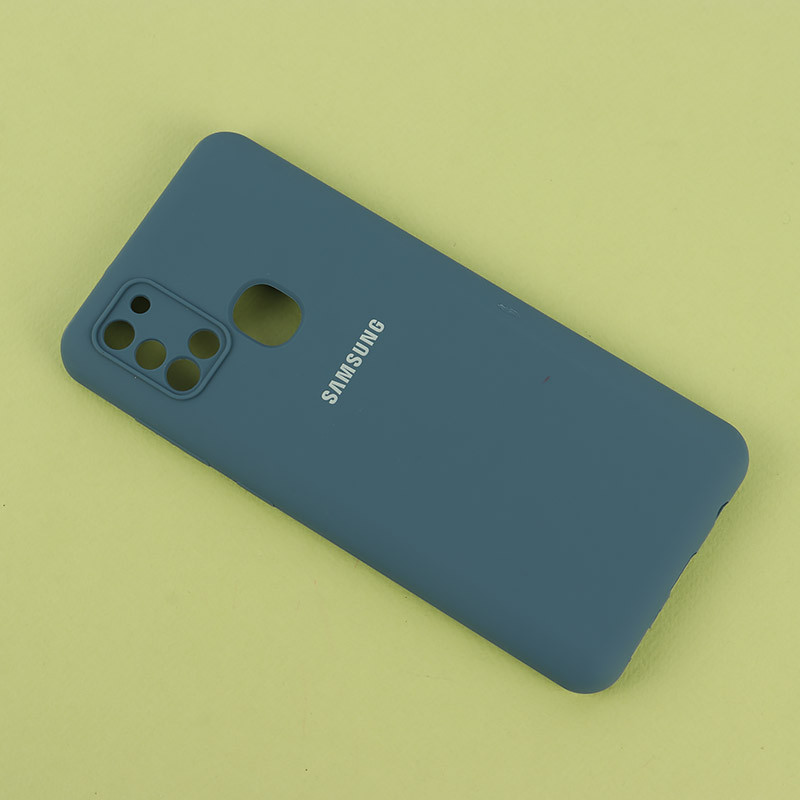 قاب سیلیکونی اصلی زیربسته سامسونگ Galaxy A21s محافظ لنزدار