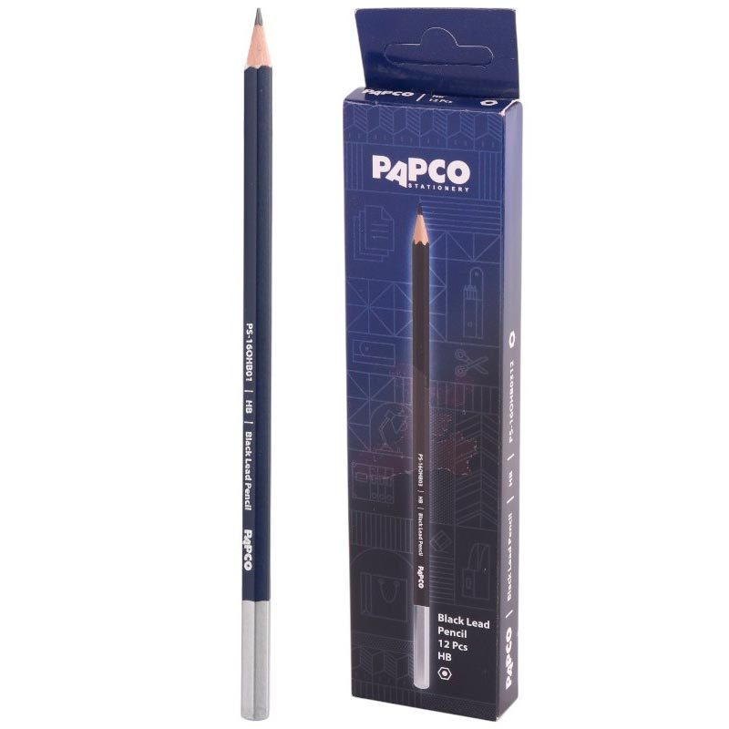 مداد مشکی پاپکو Papco PS-16OHB0312 بسته 12 عددی