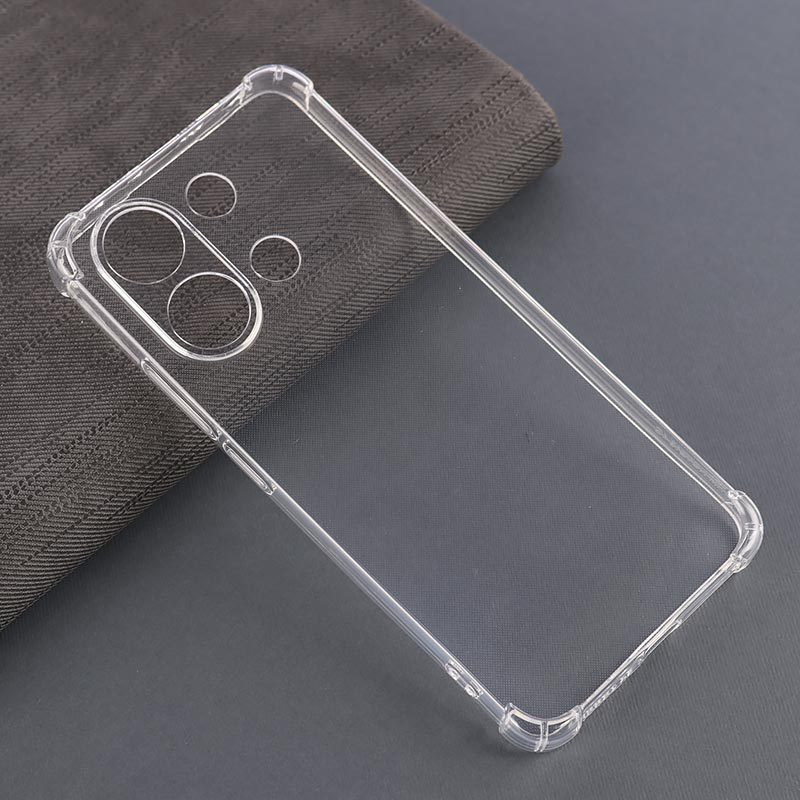 قاب ژله ای ضربه گیر بی رنگ شیائومی Redmi Note 13 4G محافظ لنزدار