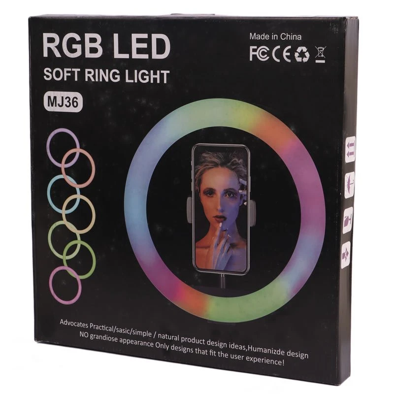 رینگ لایت 14 اینچ RGB LED MJ36