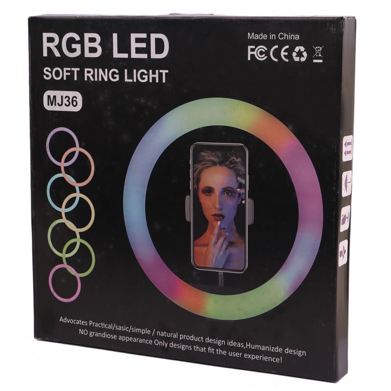 رینگ لایت 14 اینچ RGB LED MJ36