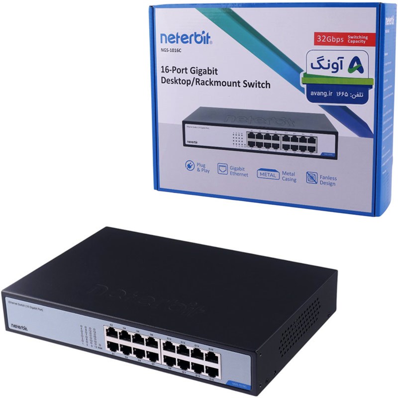 سوییچ 16 پورت نتربیت NGS-1016C