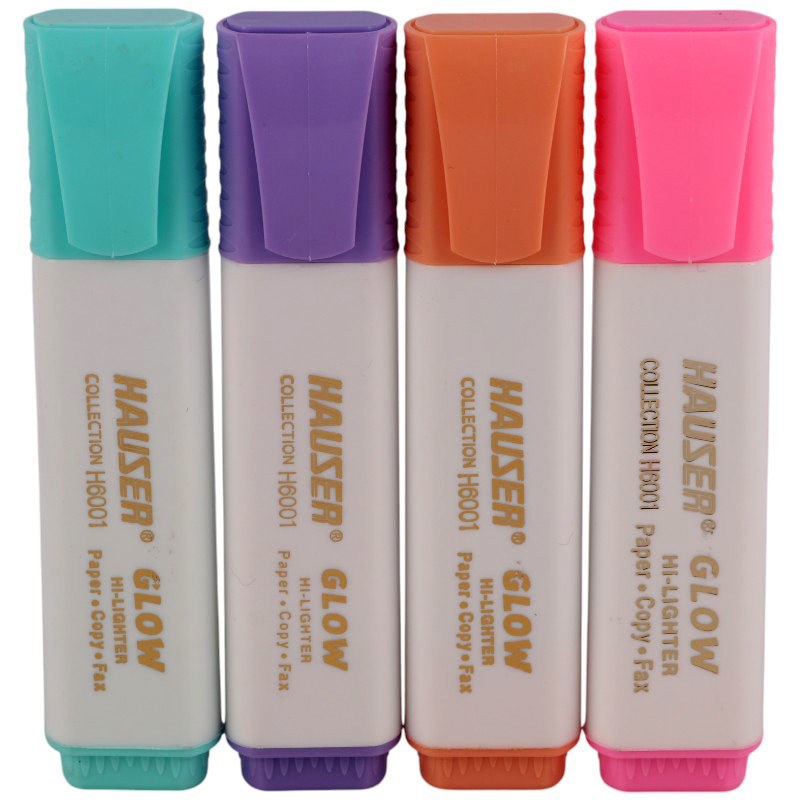 ماژیک هایلایت پاستلی هایزر Hauser Glow H6001 بسته 4 عددی