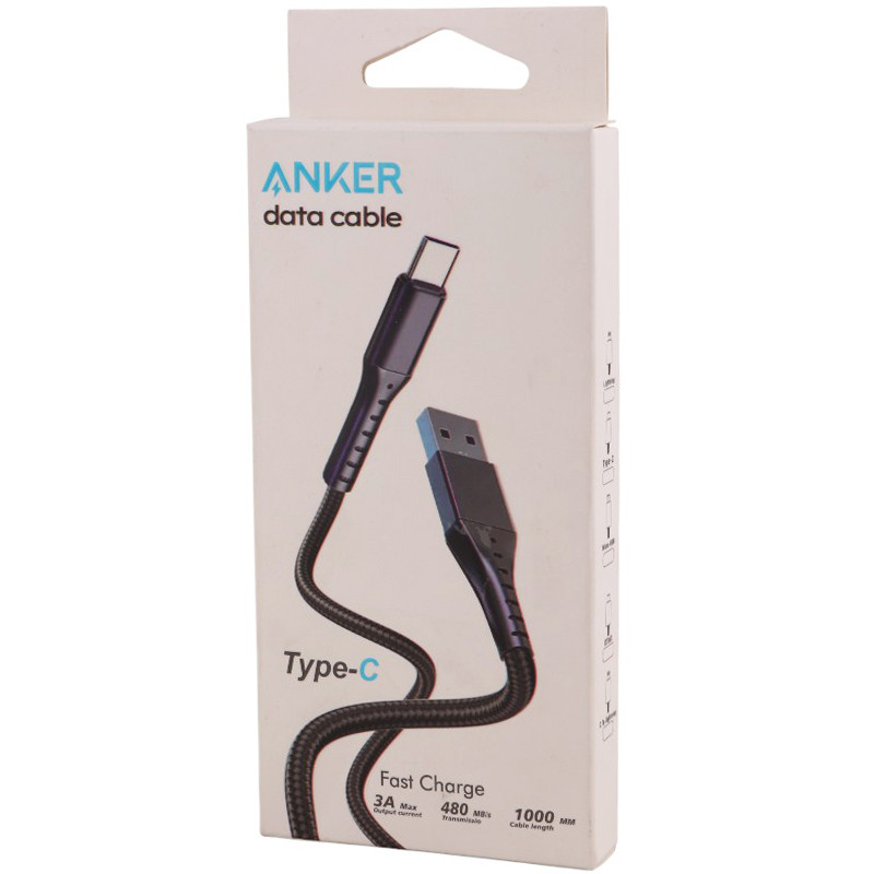 کابل تایپ سی فست شارژ Anker 3A 1m Highcopy